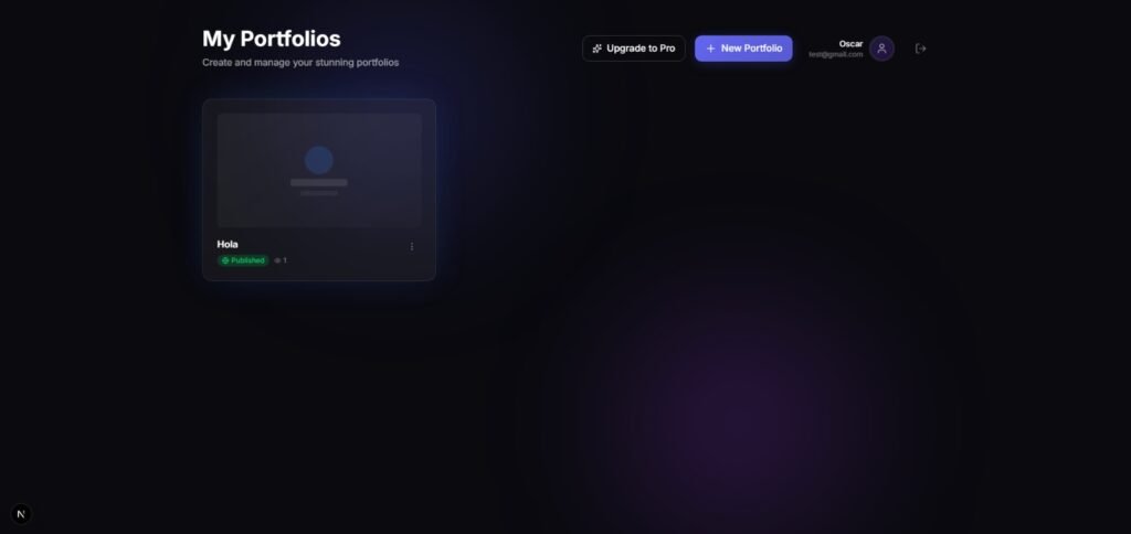 Gratis online portfolio